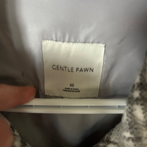 Women's Gentle Fawn Shacket w/Pockets Grey & White Plaid - Size Extra Small - Picture 3 of 3
